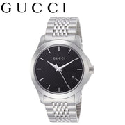  Shop Authentic Gucci G Timeless Black Dial Silver Steel Strap Watch For Men - YA126402 - Luxxuri