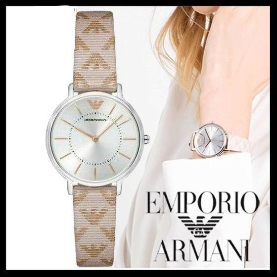  Shop Authentic Emporio Armani Gianni T Bar Quartz Silver Dial Beige Leather Strap Watch For Women - AR80007 - Luxxuri