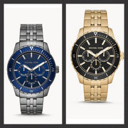  Shop Authentic Michael Kors Chronograph Cunningham Multifunction Blue Dial Grey Steel Strap Watch For Men - MK7155 - Luxxuri