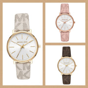  Shop Authentic Michael Kors Pyper Quartz White Dial Pink Leather Strap Watch For Women - MK2859 - Luxxuri