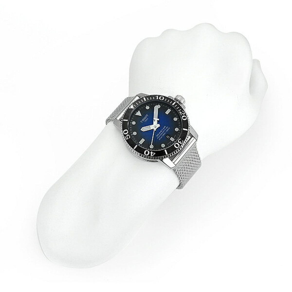  Shop Authentic Tissot Seastar 1000 Powermatic 80 Blue Dial SIlver Mesh Bracelet Watch For Men - T120.407.11.041.02 - Luxxuri