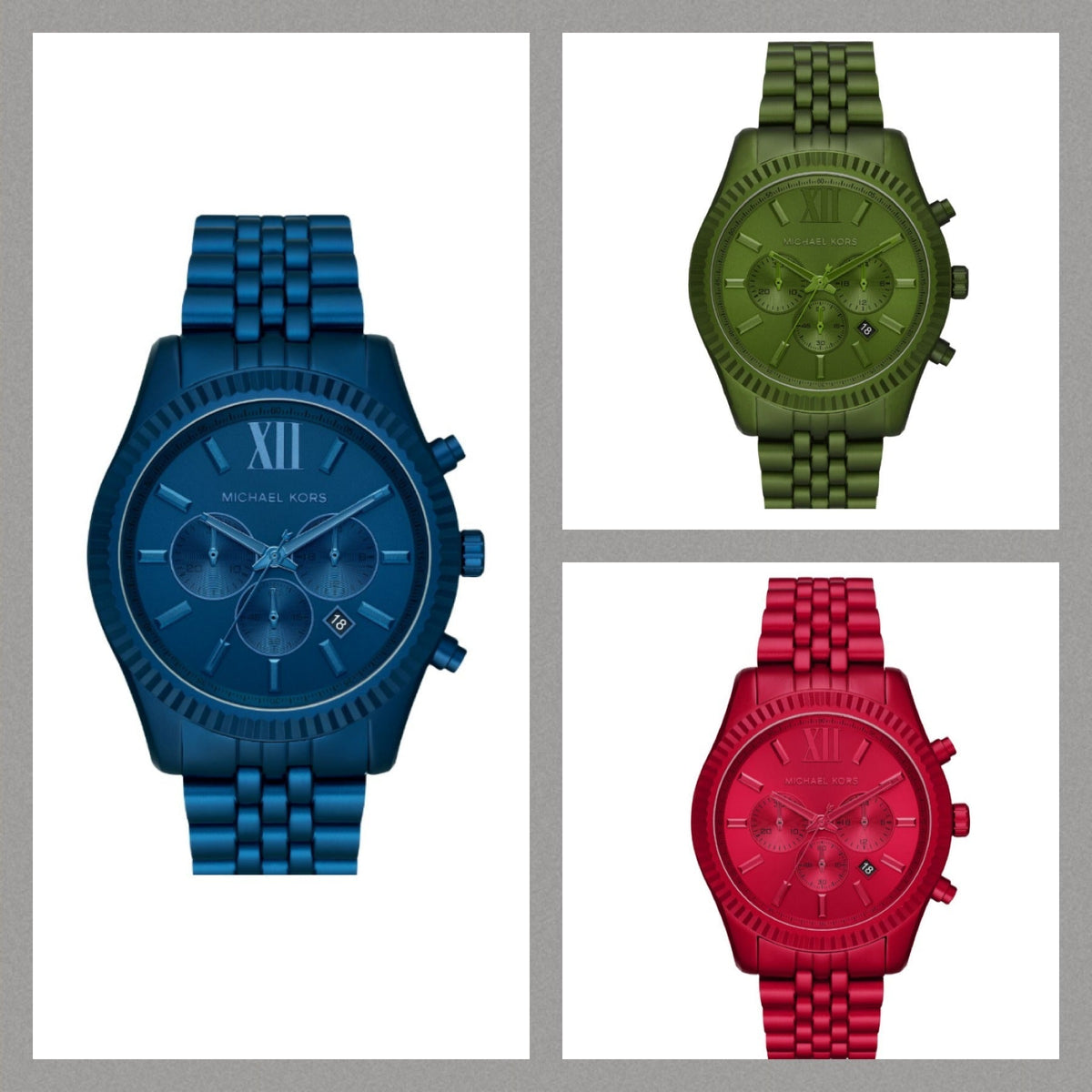  Shop Authentic Michael Kors Lexington Chronograph Green Dial Green Steel Strap Watch For Men - MK8790 - Luxxuri