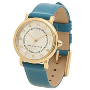  Shop Authentic Marc Jacobs Roxy Silver Dial Green Leather Strap Watch for Women - MJ1633 - Luxxuri