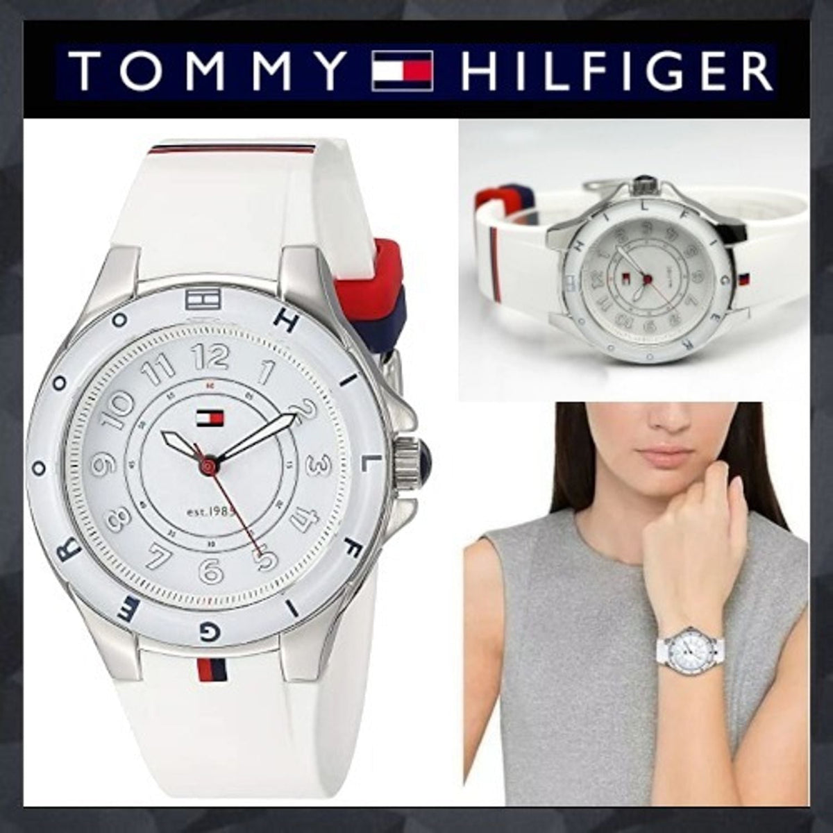  Shop Authentic Tommy Hilfiger White Dial White Rubber Strap Watch for Women - 1781271 - Luxxuri