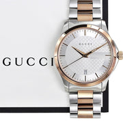  Shop Authentic Gucci G Timeless Silver Dial Two Tone Steel Strap Watch For Men - YA126473 - Luxxuri