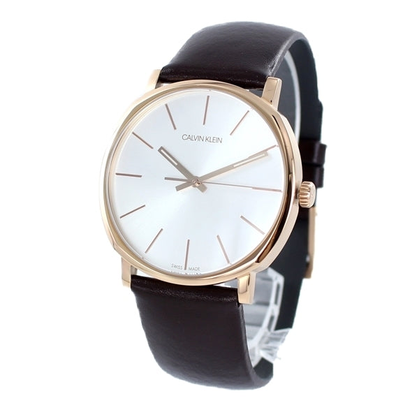  Shop Authentic Calvin Klein Posh Silver Dial Brown Leather Strap Watch for Men - K8Q316G6 - Luxxuri