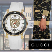  Shop Authentic Gucci Dive Quartz White Dial White Rubber Strap Unisex Watch - YA136322 - Luxxuri