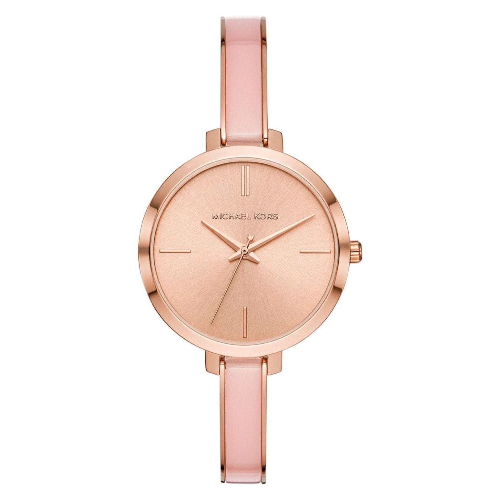  Shop Authentic Michael Kors Jaryn Analog Gold Dial Pink Steel Strap Watch For Women - MK4343 - Luxxuri