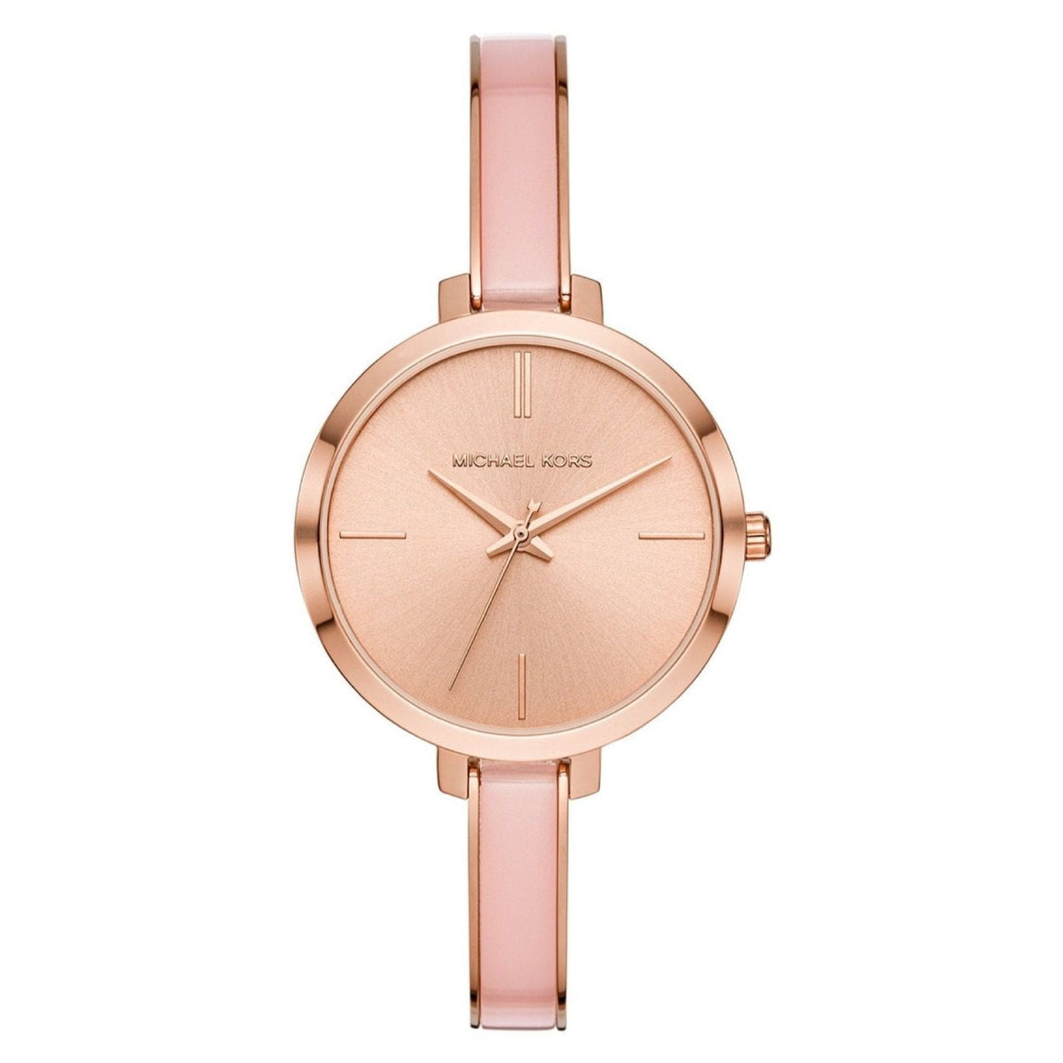  Shop Authentic Michael Kors Jaryn Analog Gold Dial Pink Steel Strap Watch For Women - MK4343 - Luxxuri