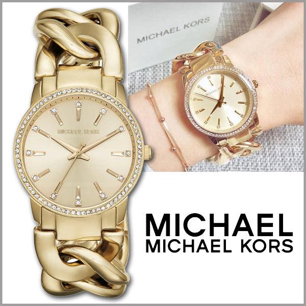  Shop Authentic Michael Kors Nini Three Hand Gold Dial Gold Steel Strap Watch For Women - MK3235 - Luxxuri