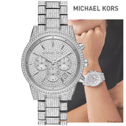  Shop Authentic Michael Kors Ritz Chronograph Crystals Silver Dial Silver Steel Strap Watch for Women - MK6746 - Luxxuri
