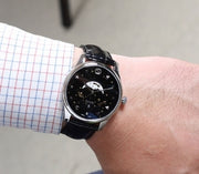  Shop Authentic Gucci G-Timeless Moonphase Black Dial Black Leather Strap Watch For Men - YA126327 - Luxxuri