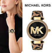  Shop Authentic Michael Kors Parker Black Dial Cheetah Print Brown Leather Strap Watch For Women - MK4723 - Luxxuri