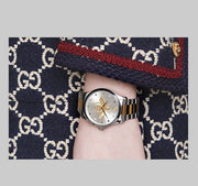  Shop Authentic Gucci G Timeless Silver Dial Two Tone Steel Strap Watch For Women - YA1264131 - Luxxuri