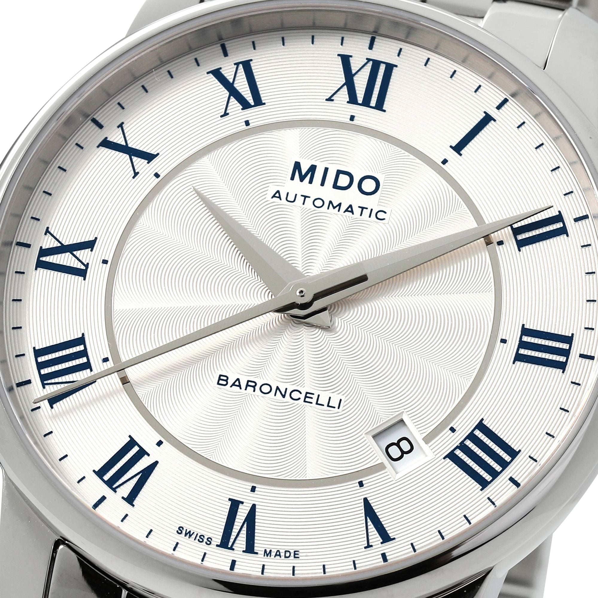  Shop Authentic Mido Baroncelli III Automatic Silver Dial Silver Steel Strap Watch For Men - M8600.4.21.1 - Luxxuri