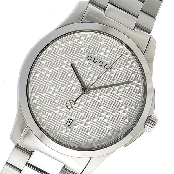  Shop Authentic Gucci G Timeless Quartz Silver Dial Silver Steel Strap Watch For Women - YA126459 - Luxxuri