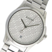  Shop Authentic Gucci G Timeless Quartz Silver Dial Silver Steel Strap Watch For Women - YA126459 - Luxxuri