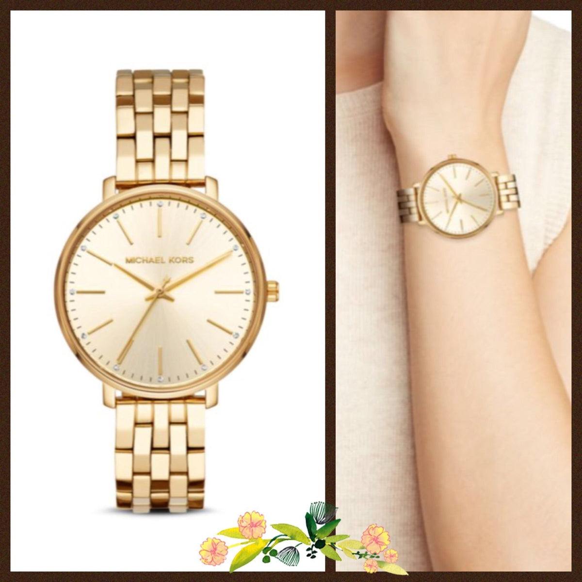  Shop Authentic Michael Kors Pyper Quartz Gold Dial Gold Steel Strap Watch For Women - MK3898 - Luxxuri