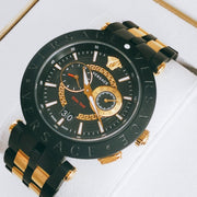  Shop Authentic Versace V-Race Analog Quartz Black Dial Two Tone Steel Strap Watch For Men - VEBV00619 - Luxxuri