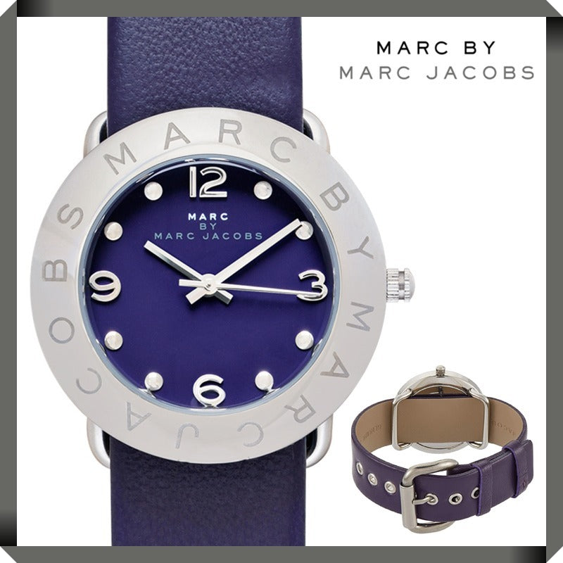  Shop Authentic Marc Jacobs Marc Purple Dial Purple Leather Strap Watch for Women - MBM8530 - Luxxuri
