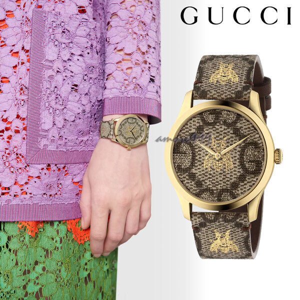  Shop Authentic Gucci G Timeless Brown Dial Brown Leather Strap Watch For Men - YA1264068 - Luxxuri