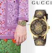  Shop Authentic Gucci G Timeless Brown Dial Brown Leather Strap Watch For Men - YA1264068 - Luxxuri