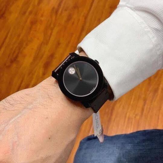  Shop Authentic Movado Bold Black Dial Black Leather Strap Watch for Women - 3600483 - Luxxuri