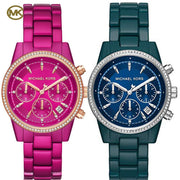  Shop Authentic Michael Kors Bradshaw Chronograph Blue Dial Blue Steel Strap Watch For Men - MK6722 - Luxxuri