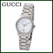  Shop Authentic Gucci G Timeless Mother of Pearl Dial Silver Steel Strap Watch For Women - YA126543 - Luxxuri