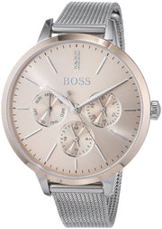  Shop Authentic Hugo Boss Symphony Brown Dial Silver Mesh Bracelet Watch for Women - 1502423 - Luxxuri