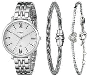  Shop Authentic Fossil Jacqueline White Dial Silver Steel Strap Watch for Women - ES3698 - Luxxuri