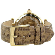  Shop Authentic Michael Kors Parker Three Hand Gold Dial Brown Leather Strap Watch For Women - MK2973 - Luxxuri
