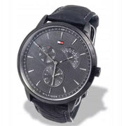  Shop Authentic Tommy Hilfiger Brad Chronograph Quartz Grey Dial Grey Leather Strap Watch For Men - 1710388 - Luxxuri