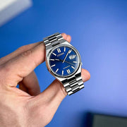  Shop Authentic Citizen Tsuyosa Automatic Blue Dial Silver Steel Strap Watch For Men - NJ0150-81L - Luxxuri