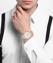  Shop Authentic Emporio Armani Giovanni Chronograph Quartz White Dial Two Tone Steel Strap Watch For Men - AR11209 - Luxxuri