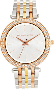  Shop Authentic Michael Kors Darci Silver Dial Two Tone Stainless Steel Strap Watch for Women - MK3203 - Luxxuri
