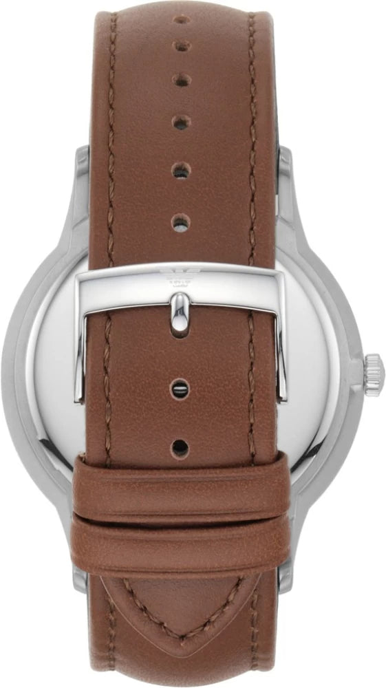 Shop Authentic Emporio Armani Renato Quartz Silver Dial Brown Leather Strap Watch For Men - AR11185 - Luxxuri