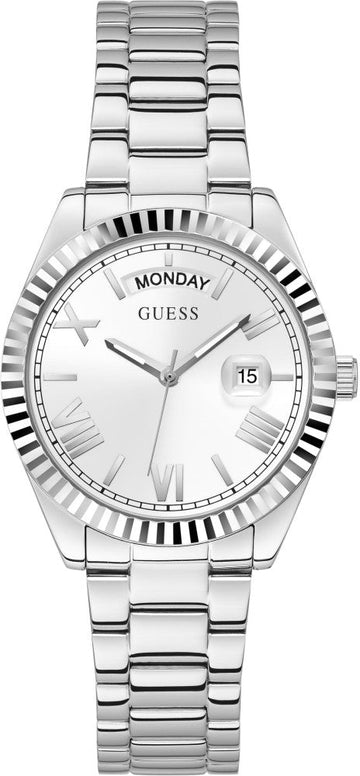  Shop Authentic Guess Luna Silver Dial Silver Steel Strap Watch for Women - GW0308L1 - Luxxuri