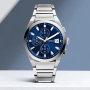  Shop Authentic Fossil Everett Chronograph Blue Dial Silver Steel Strap Watch for Men - FS5795 - Luxxuri