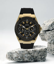  Shop Authentic Guess Legacy Black Dial Black Rubber Strap Watch for Men - W1049G5 - Luxxuri