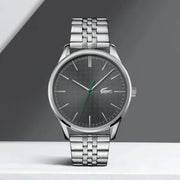 Lacoste Vienna Gray Dial Gray Steel Strap Watch for Men - 2011073T