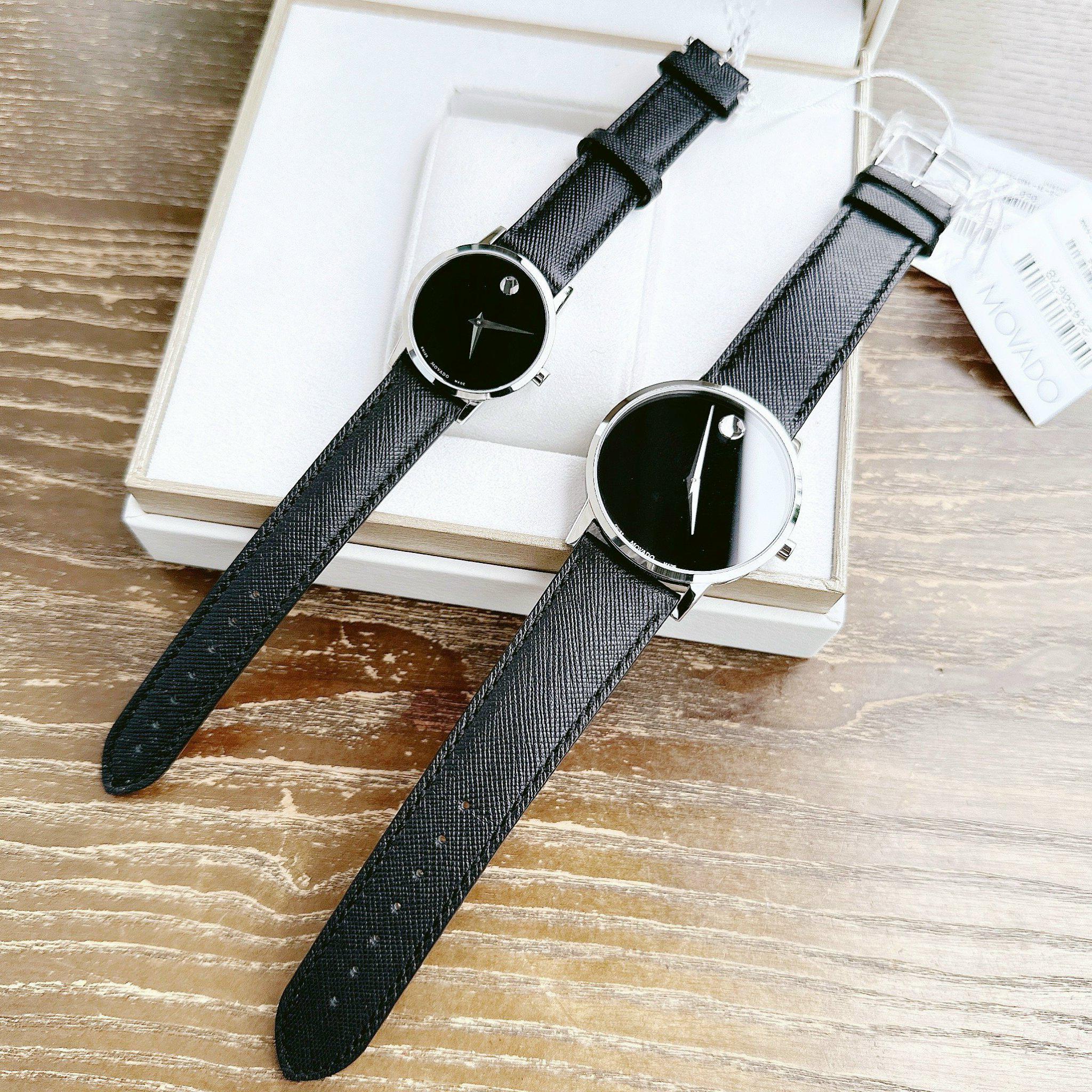  Shop Authentic Movado Museum Classic Black Dial Black Leather Strap Watch for Men - 0607194 - Luxxuri