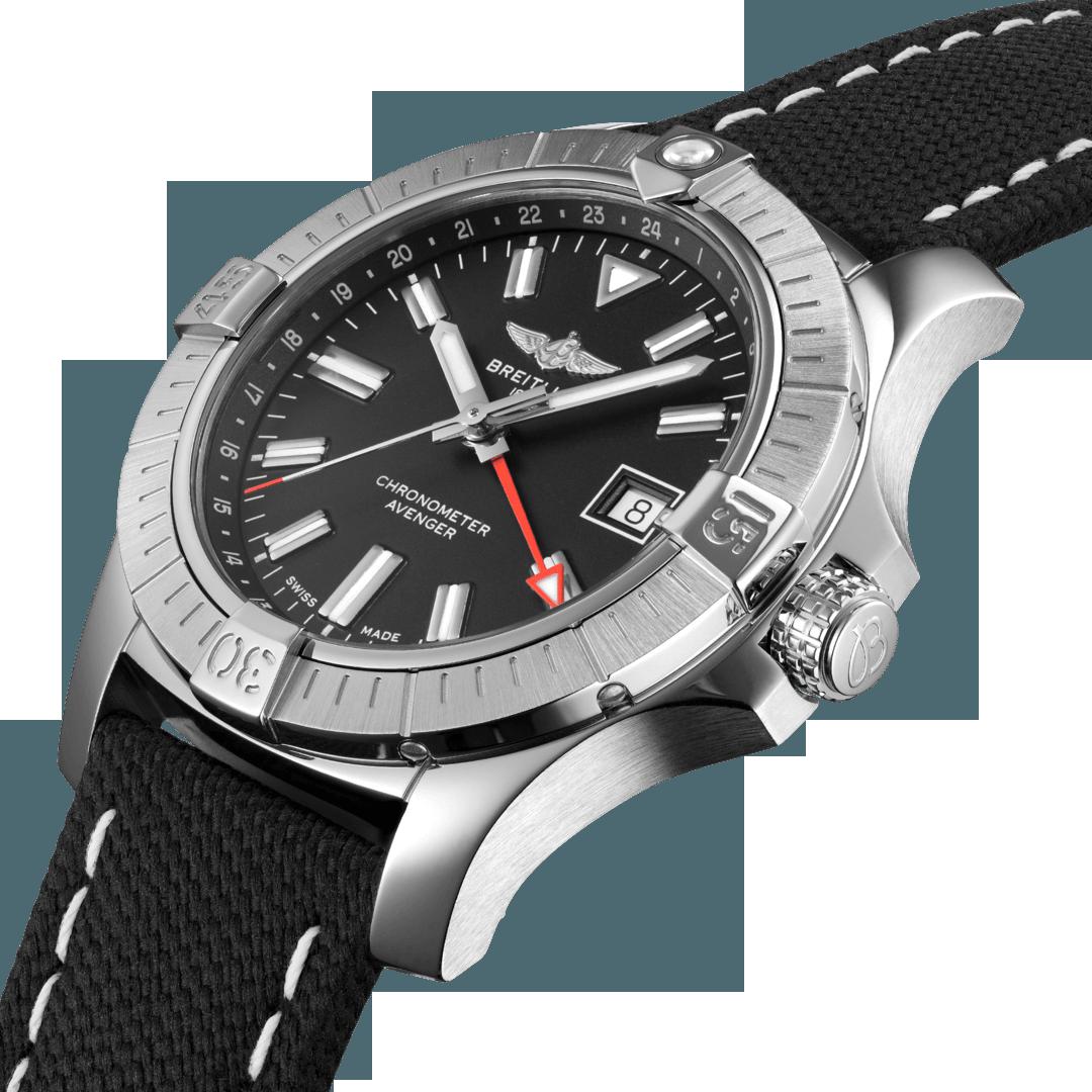  Shop Authentic Breitling Avenger Automatic GMT 43 Black Dial Black Nylon Strap Watch for Men - A32397101B1X1 - Luxxuri