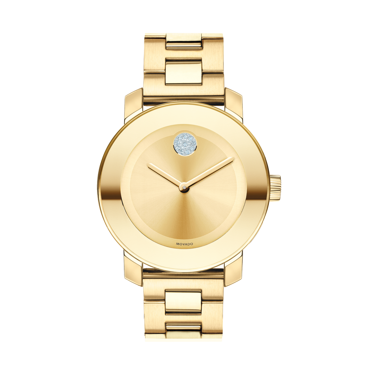  Shop Authentic Movado Bold Gold Dial Yellow Gold Steel Strap Watch for Women - 3600104 - Luxxuri