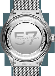  Shop Authentic Breitling Superocean Heritage '57 Black Dial Silver Mesh Bracelet Watch for Men - A10370121B1A1 - Luxxuri