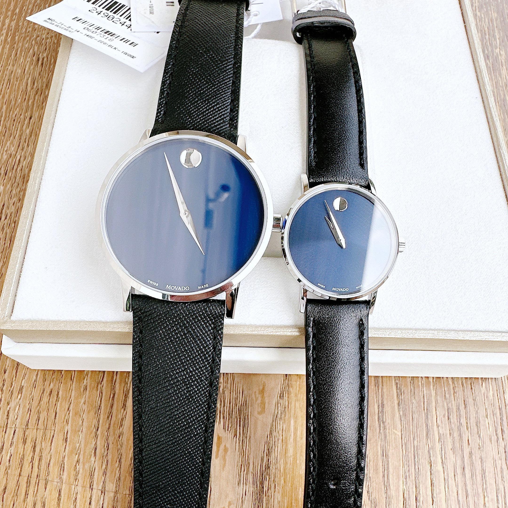  Shop Authentic Movado Museum Classic Blue Dial Black Leather Strap Watch for Men - 0607197 - Luxxuri