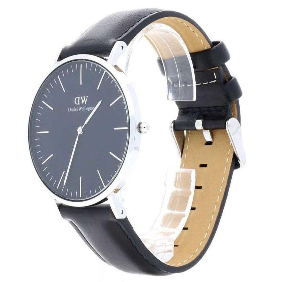  Shop Authentic Daniel Wellington Classic Sheffield Black Dial Black Leather Strap Watch For Men - DW00100133 - Luxxuri