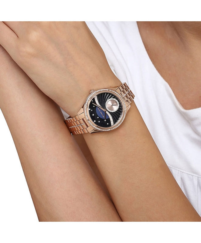  Shop Authentic Michael Kors Lauryn Blue Dial Rose Gold Steel Strap Watch for Women - MK3723 - Luxxuri