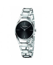  Shop Authentic Calvin Klein Dainty Black Dial Silver Steel Strap Watch for Women - K7L23141 - Luxxuri