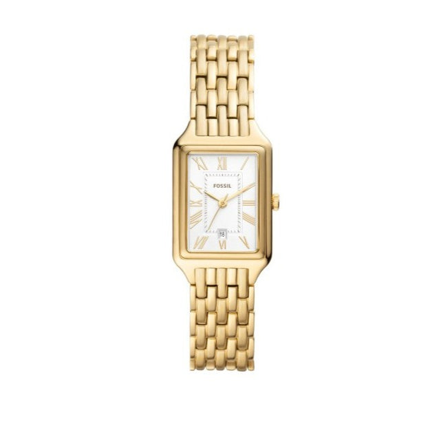  Shop Authentic Fossil Raquel Three Hand Date White Dial Gold Steel Strap Watch For Women - ES5220 - Luxxuri